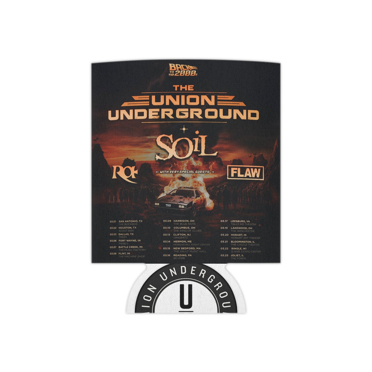The Union Underground Back to the 2000's Tour Koozie