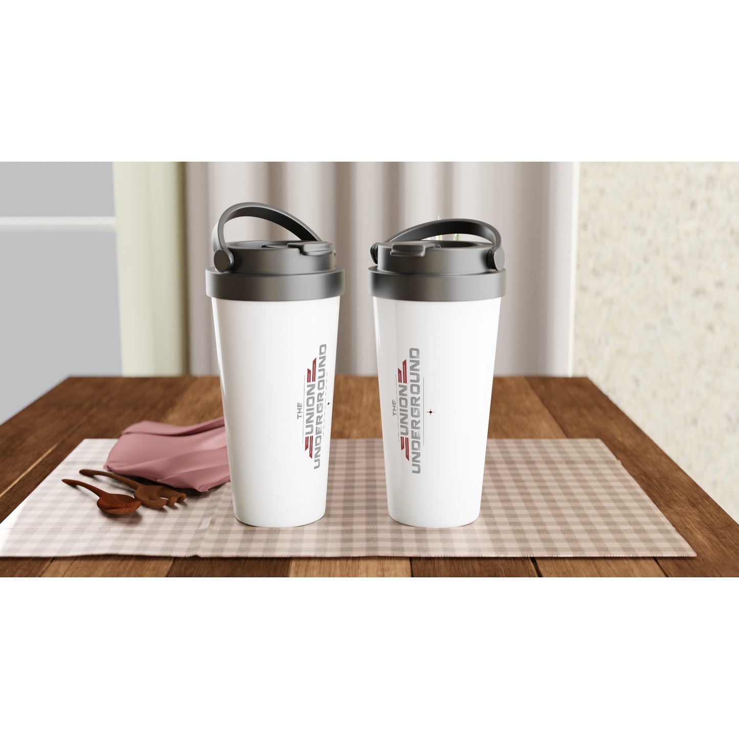 The Union Underground White 15oz Stainless Steel Travel Mug